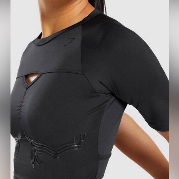 New Gymshark EXO ULTRA CROP TOP BLACK - Picture 3 of 9
